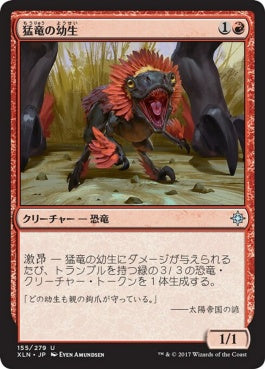 naokuroshop MTG [XLN][155][赤][U][JP][猛竜の幼生/Raptor Hatchling] NM