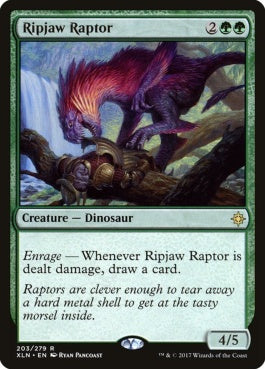 naokuroshop MTG [XLN][203][緑][R][EN][切り裂き顎の猛竜/Ripjaw Raptor] NM