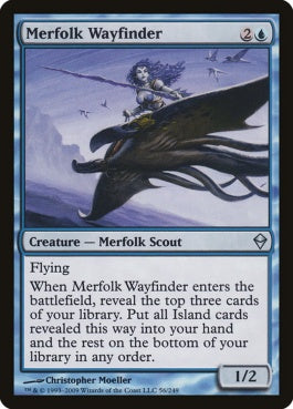 naokuroshop MTG [ZEN][056][青][U][EN][マーフォークの道探し/Merfolk Wayfinder] NM