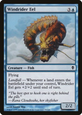 naokuroshop MTG [ZEN][078][青][C][EN][風乗りの長魚/Windrider Eel] NM