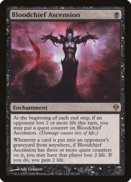 naokuroshop MTG [ZEN][082][黒][R][EN][血の長の昇天/Bloodchief Ascension] NM