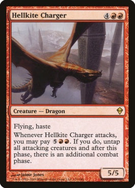 naokuroshop MTG [ZEN][131][赤][R][EN][ヘルカイトの突撃者/Hellkite Charger] NM