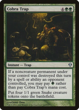 naokuroshop MTG [ZEN][160][緑][U][EN][コブラの罠/Cobra Trap] NM