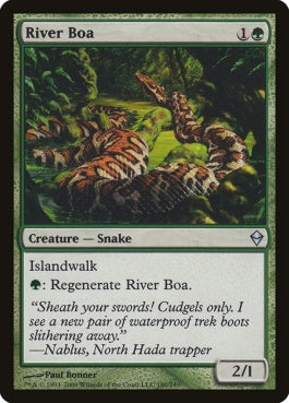 naokuroshop MTG [ZEN][180][緑][U][EN][リバー・ボア/River Boa] NM