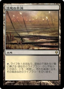 naokuroshop MTG [ZEN][219][土地][R][JP][湿地の干潟/Marsh Flats] NM