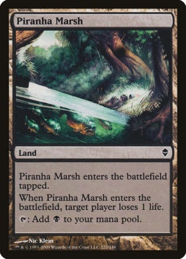 naokuroshop MTG [ZEN][222][土地][C][EN][ピラニアの湿地/Piranha Marsh] NM