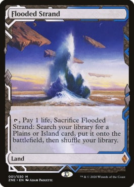 naokuroshop MTG [ZNE][001][土地][M][EN][溢れかえる岸辺/Flooded Strand]（foil） NM