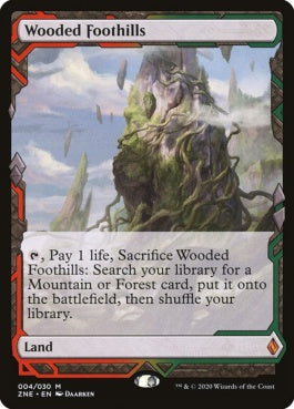 naokuroshop MTG [ZNE][004][土地][M][EN][樹木茂る山麓/Wooded Foothills]（foil） NM