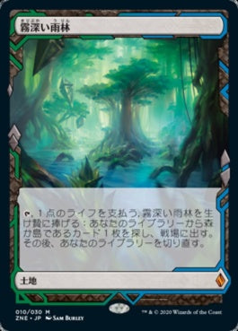 naokuroshop MTG [ZNE][010][土地][M][JP][霧深い雨林/Misty Rainforest] NM