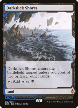 naokuroshop MTG [ZNE][012][土地][M][EN][闇滑りの岸/Darkslick Shores]（foil） NM