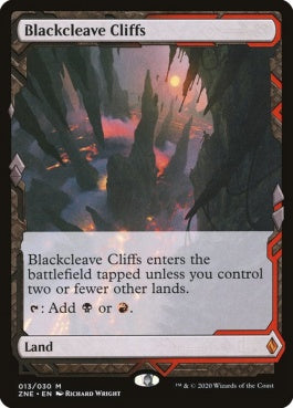 naokuroshop MTG [ZNE][013][土地][M][EN][黒割れの崖/Blackcleave Cliffs]（foil） NM