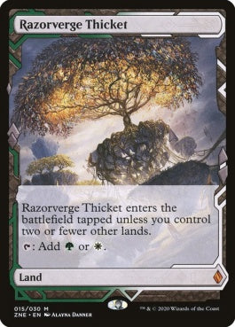 naokuroshop MTG [ZNE][015][土地][M][EN][剃刀境の茂み/Razorverge Thicket] NM