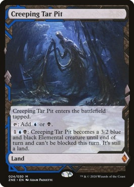 naokuroshop MTG [ZNE][024][土地][M][EN][忍び寄るタール坑/Creeping Tar Pit]（foil） NM