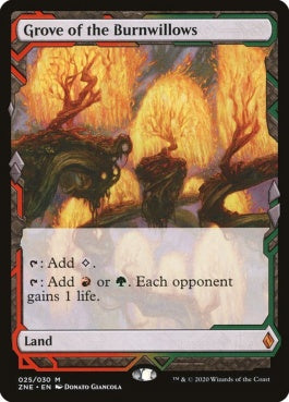 naokuroshop MTG [ZNE][025][土地][M][EN][燃え柳の木立ち/Grove of the Burnwillows]（foil） NM