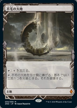 naokuroshop MTG [ZNE][030][土地][M][JP][不毛の大地/Wasteland]（foil） NM