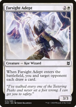 naokuroshop MTG [ZNR][014][白][C][EN][遠見の達人/Farsight Adept] NM