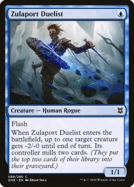 naokuroshop MTG [ZNR][088][青][C][EN][ズーラポートの決闘者/Zulaport Duelist] NM