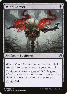 naokuroshop MTG [ZNR][113][黒][U][EN][精神削りの刃/Mind Carver] NM