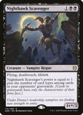 naokuroshop MTG [ZNR][115][黒][R][EN][夜鷲のあさり屋/Nighthawk Scavenger] NM