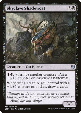 naokuroshop MTG [ZNR][126][黒][U][EN][スカイクレイブの影猫/Skyclave Shadowcat] NM