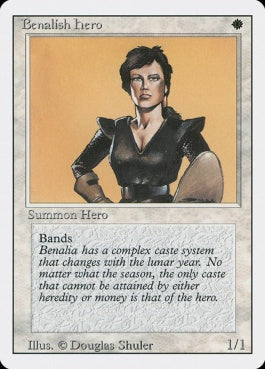 naokuroshop MTG [3ED][004][白][C][EN][Benalish Hero] NM