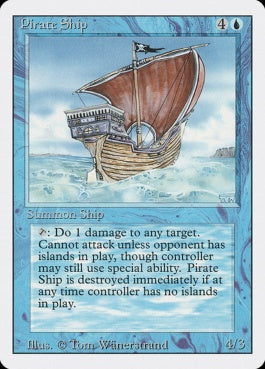 naokuroshop MTG [3ED][072][青][R][EN][Pirate Ship] NM