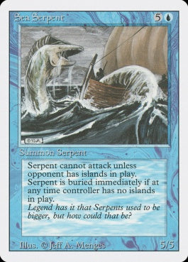 naokuroshop MTG [3ED][078][青][C][EN][Sea Serpent] NM