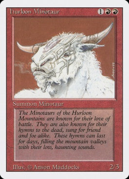 naokuroshop MTG [3ED][159][赤][C][EN][Hurloon Minotaur] NM