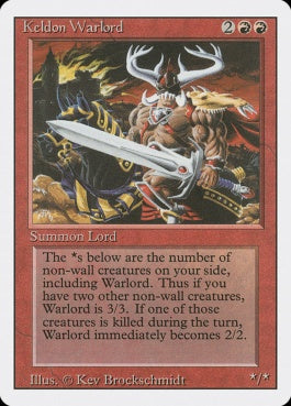 naokuroshop MTG [3ED][160][赤][U][EN][Keldon Warlord] NM