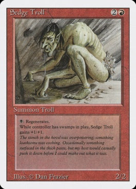 naokuroshop MTG [3ED][174][赤][R][EN][Sedge Troll] NM