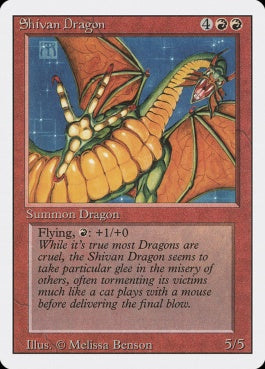 naokuroshop MTG [3ED][177][赤][R][EN][Shivan Dragon] NM