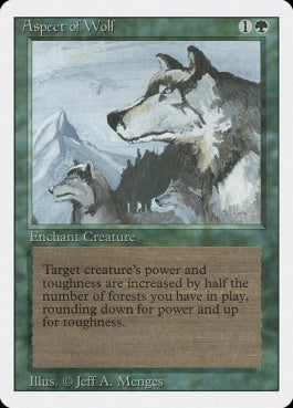 naokuroshop MTG [3ED][186][緑][R][EN][Aspect of Wolf] NM