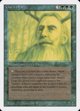 naokuroshop MTG [3ED][198][緑][R][EN][Gaea's Liege] NM