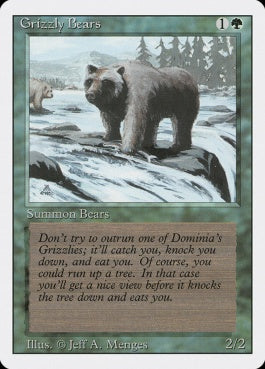 naokuroshop MTG [3ED][201][緑][C][EN][Grizzly Bears] NM