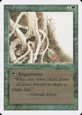 naokuroshop MTG [3ED][224][緑][U][EN][Wall of Brambles] NM