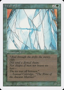 naokuroshop MTG [3ED][225][緑][U][EN][Wall of Ice] NM