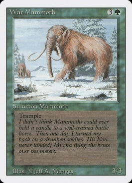 naokuroshop MTG [3ED][228][緑][C][EN][War Mammoth] NM