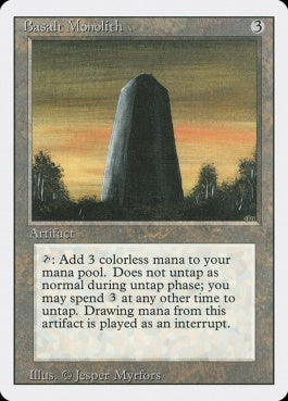 naokuroshop MTG [3ED][235][茶][U][EN][Basalt Monolith] NM