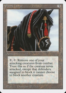 naokuroshop MTG [3ED][247][茶][R][EN][Ebony Horse] NM