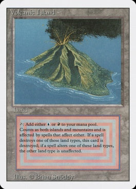 naokuroshop MTG [3ED][291][土地][R][EN][Volcanic Island] NM