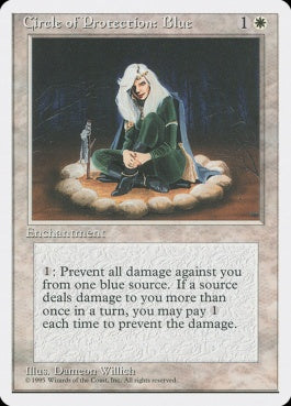 naokuroshop MTG [4ED][015][白][C][EN][青の防御円/Circle of Protection: Blue] NM