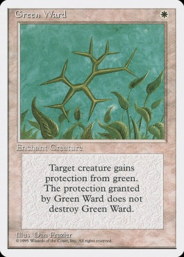 naokuroshop MTG [4ED][027][白][U][JP][緑の護法印/Green Ward] NM