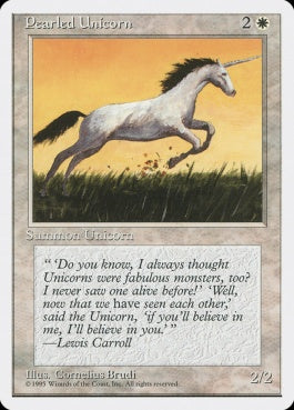 naokuroshop MTG [4ED][039][白][C][JP][真珠色の一角獣/Pearled Unicorn] NM