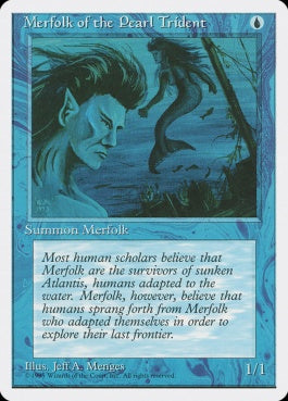 naokuroshop MTG [4ED][086][青][C][JP][真珠三叉矛の人魚/Merfolk of the Pearl Trident] NM