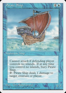 naokuroshop MTG [4ED][091][青][R][JP][海賊船/Pirate Ship] NM