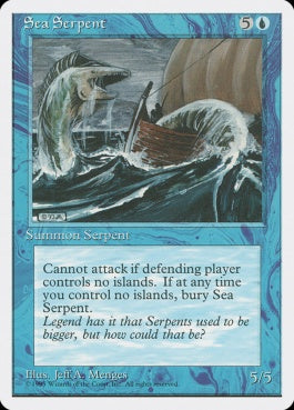 naokuroshop MTG [4ED][098][青][C][JP][大海蛇/Sea Serpent] NM