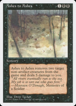 naokuroshop MTG [4ED][119][黒][U][JP][灰は灰に/Ashes to Ashes] NM