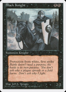 naokuroshop MTG [4ED][121][黒][U][EN][黒騎士/Black Knight] NM