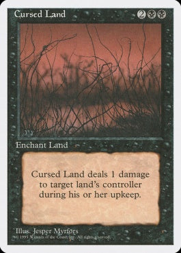 naokuroshop MTG [4ED][127][黒][U][JP][呪われた地/Cursed Land] NM