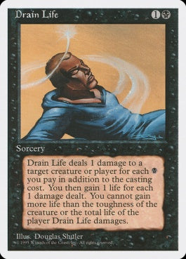 naokuroshop MTG [4ED][132][黒][C][EN][生命吸収/Drain Life] NM